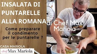 INSALATA DI PUNTARELLE ALLA ROMANA e COME CONDIRLE  la video ricetta di Chef Max Mariola [upl. by Haek]