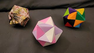 Stellated Octahedron  12 Unit Sonobe  Origami Tutorial [upl. by Osrit475]