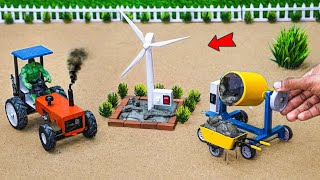 diy mini tractor house building construction science Project [upl. by Aicirtel]