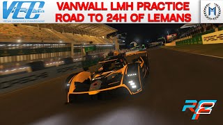 rFactor 2 Online  Road to 24h of Le Mans  VEC Vanwall Hypercar Practice [upl. by Ronel]