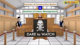 Doctrine of Constructive Notice amp Doctrine of Indoor Management [upl. by Wernda]