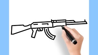 COMO DESENHAR UMA AK 47 [upl. by Armbrecht]