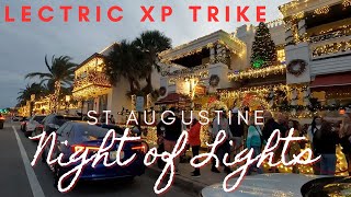 Lectric XP Trike  Night of Lights St Augustine Florida [upl. by Doran]