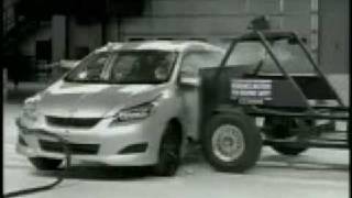 Crash Test 2009 Toyota Matrix  Pontiac Vibe Side Impact IIHS [upl. by Pentheas]