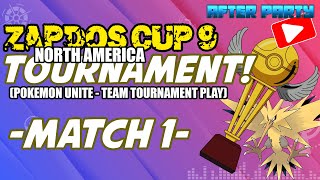 Pokemon Unite NORTH AMERICA  ZAPDOS CUP GAME 1  9 TEAM TOURNAMENT PLAY [upl. by Julide]