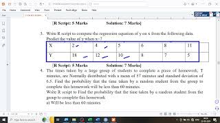 V SEM BCA R Programming Ex B3 To Computer rhe regression equation using R [upl. by Eislehc]