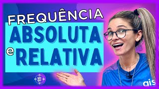 FREQUÊNCIA ABSOLUTA E RELATIVA \Prof Gis [upl. by Morville527]