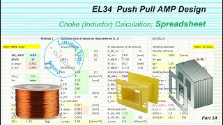 EL34 Push Pull Amplifier PWSInductor ChokeCalculationSpreadSheet [upl. by Melamed230]