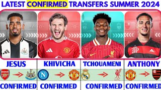 🚨THE LATEST CONFIRMED TRANSFER NEWS AND RUMOURS TRANSFERS 2024 KHVICHA TCHOUAMENI [upl. by Anson293]