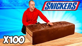 Giant 440Pound SNICKERS Ice cream  How to Make The World’s Largest DIY SNICKERS Ice cream VANZAI [upl. by Hatokad]