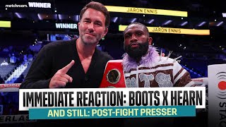 Jaron Boots Ennis amp Eddie Hearn Post Fight Presser After Chukhadzhian [upl. by Eesak]