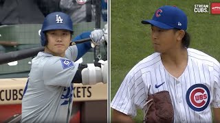 Every pitch from Shohei Ohtani and Shota Imanaga’s first MLB matchup [upl. by Dnomra]