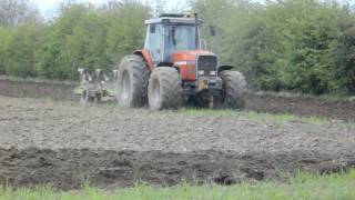 Massey Ferguson 3690 and Dowdeswell 6 furrow plough [upl. by Mccowyn]