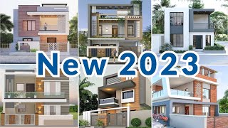 Top 50 modern 2 floor house elevation design  Double floor home front elevation design 2023 [upl. by Otrebmal]