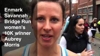 Savannah Bridge Run Womens 10K Winner Aubrey Morris [upl. by Edny657]