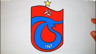 Trabzonspor logosu nasil cizilir  Çok kolay Trabzonspor logosu çizimi [upl. by Nortna]