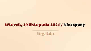 Nieszpory  19 listopada 2024 [upl. by Aerdnas]