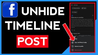 How To Unhide Posts From Facebook Timeline 2024 [upl. by Narual]