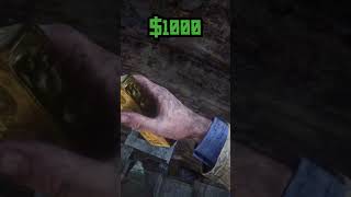 3000 in 30 seconds 6 Gold Bars Location rdr2 gaming funny shorts [upl. by Nahshun]