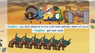 SALTY NOOBS FULL GUTS TEAM WAS NO MATCH FOR FULL TINGLU TEAM ON POKEMON SHOWDOWN [upl. by Aillimat]