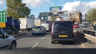 DRIVING IN BLACKWALL TUNNEL SOUTHERN APPROACH A2 LONDON UK [upl. by Rosella952]