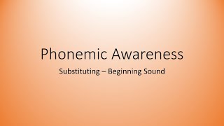 Substituting  beginning sound [upl. by Salbu]