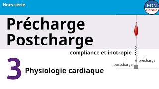 Physiologie cardiaque  Précharge Postcharge Compliance ventriculaire et Inotropisme [upl. by Eckblad]