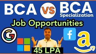 BCA Vs BCA Specialization Which is Better Top BCA Specialization High Salary Job After BCA bca [upl. by Pfister]