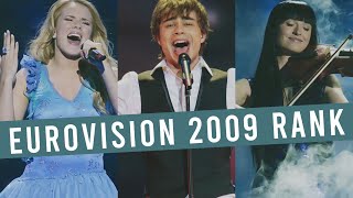 Eurovision 2009 MY TOP 42 with comments  Rank ESC [upl. by Julietta]