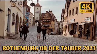 4K Rothenburg ob der Tauber City Tour 2023  City tour Rothenburg ob der Tauber 2023 [upl. by Ahsik]