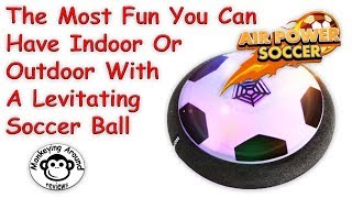 Amazing Levitating Air Power Hover Soccer Ball by EpochAir review [upl. by Amati224]