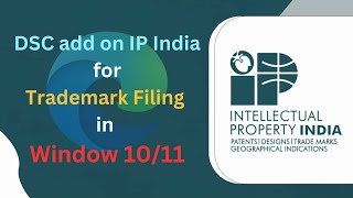 DSC add on IP India for Trademark filing in window 1011  An error occurred when attempting [upl. by Morentz]