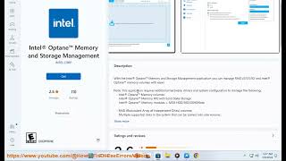 Intel Optane Memory and Storage Management 101 intel optane driver Windows 10 [upl. by Nehpets]