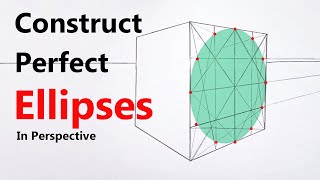 How To Draw Perfect Ellipses In Perspective  Beginner Perspective Tutorial [upl. by Fernand]