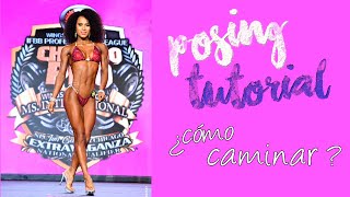 Aprende a caminar  Bikini amp Wellness tutorial de posing  NPC  IFBB Pro [upl. by Suivatram]