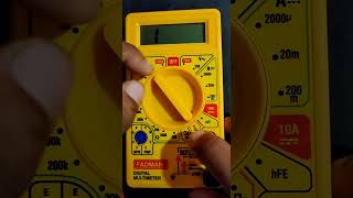 Multimeter कैसे use करें  How to use multimeter in hindi multimeter [upl. by Sadiras]