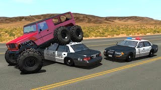 Extreme Police Chases CrashesampFails 11  BeamNG DRIVE [upl. by Ydnim29]