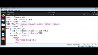 Parse News RSS Feed and show in Flask Python [upl. by Annyl]