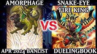 Amorphage vs SnakeEye Fire King  Dueling Book [upl. by Josefina810]