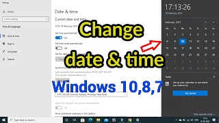 How to change date and time in windows 10  Computer Mein Date and Time Kaise Set Kare [upl. by Egedan]