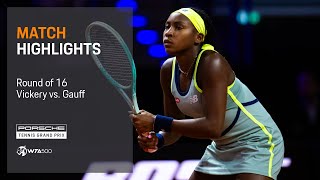 Porsche Tennis Grand Prix  04172024  Match Highlights  Vickery vs Gauff [upl. by Arber]