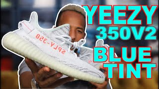 Adidas YEEZY 350 V2 Blue Tint yeezy sneaker unboxing [upl. by Etnahsal151]