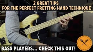 2 Great Tips For The Perfect Fretting Hand Technique  Scotts Bass Lessons [upl. by Ardnaiek]