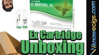 V2 Cigs V2 EX Cartridge Menthol Flavor Unboxing [upl. by Aisemaj]