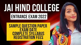 JAI HIND COMMON ENTRANCE EXAM 2022 SAMPLE QUESTION PAPER  COMPLETE SYLLABUS IMP DETAILS [upl. by Alakcim]