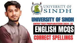 English Mcqs Solved  Correct Spellings  University of Sindh Entry Test preparation  Mahdi Kazmi [upl. by Ahsikcin]