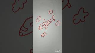 easy aeroplane drawingshorts youtubeshorts art [upl. by Xuaegram147]