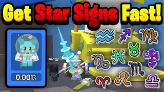 How To Farm STAR SIGNS Easiest Methods  Bee Swarm Sticker Update [upl. by Ricker]