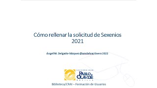 Cómo rellenar la solicitud de sexenios 2021 [upl. by Ancalin]