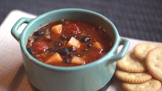 Black Bean Sweet Potato Chili 🍛 Quick amp Easy Meal Recipe [upl. by Sollows]